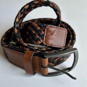 Tommy Bahama Braided Leather Belt Brown Black XL